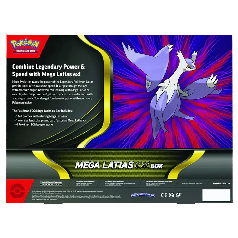 Pokémon Mega Latias ex trading card game box packaging