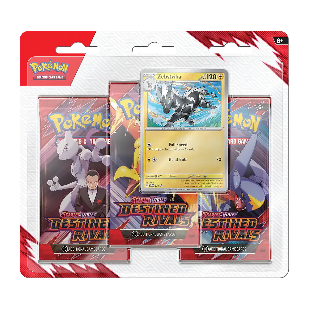 Pokémon trading card game pack with Zebstika card and packaging