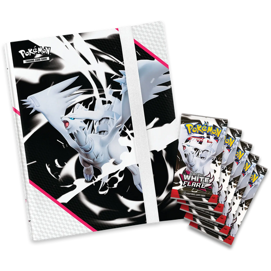 Pokémon trading card game packs featuring a white dragon-like creature