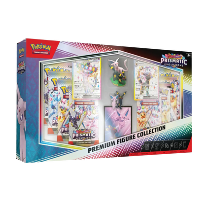 Pokémon Prismatic Evolution Premium Figure Collection packaging on a white background