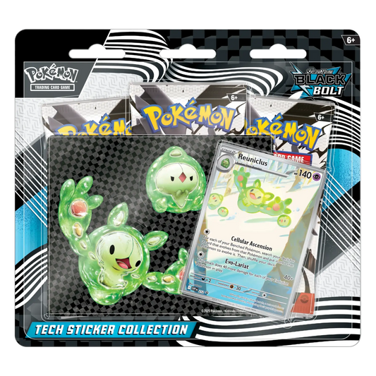 Pokémon trading card game pack with stickers and card featuring Eviolout.