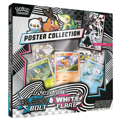 Pokémon poster collection packaging with various Pokémon characters and text.