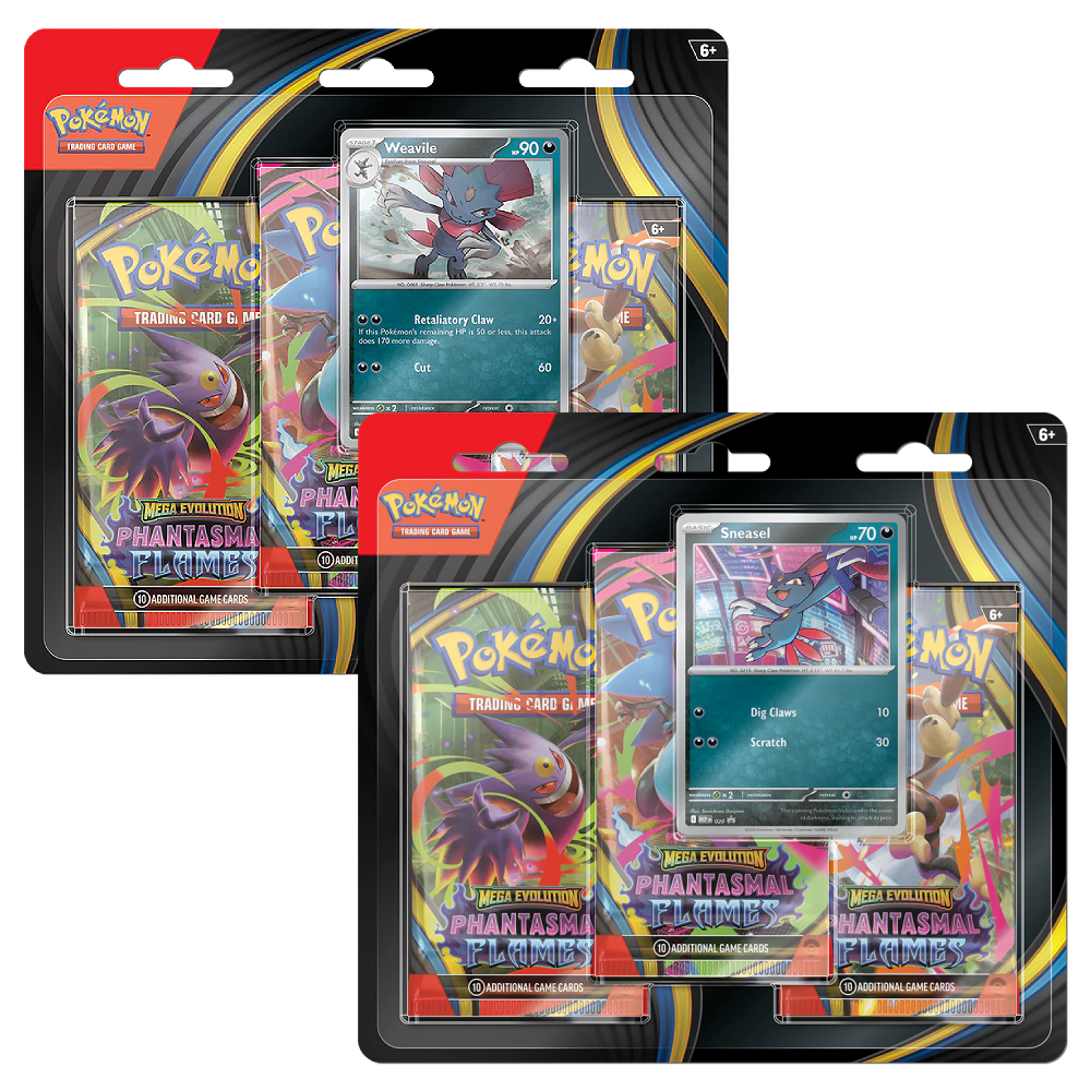 Pokémon trading card game packs with colorful cards and Pokémon branding.