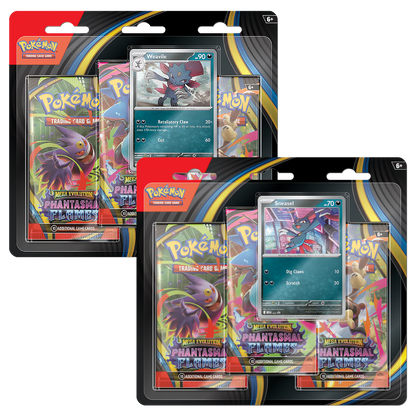 Pokémon trading card game packs with colorful cards and Pokémon branding.