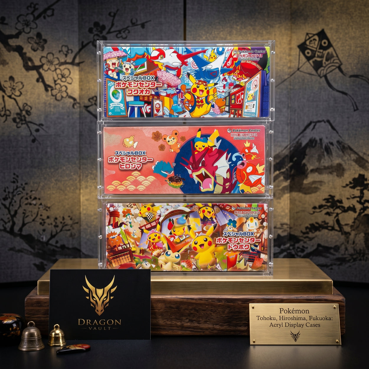 Acryl Display Case: Pokémon Tohoku, Hiroshima, Fukuoka