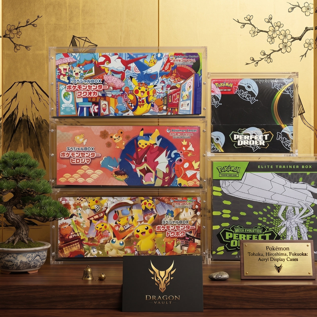 Acryl Display Case: Pokémon Tohoku, Hiroshima, Fukuoka