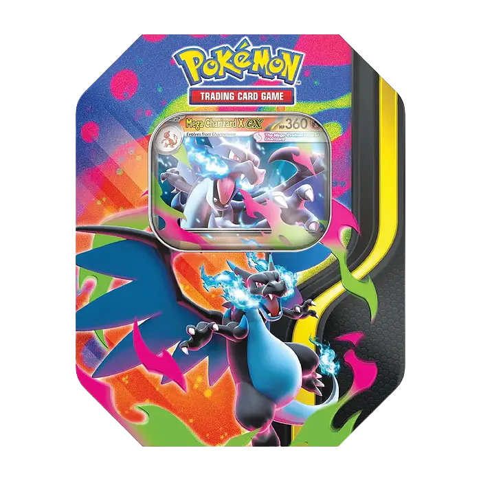Pokémon trading card game packaging with a colorful design and Pokémon character on a white background