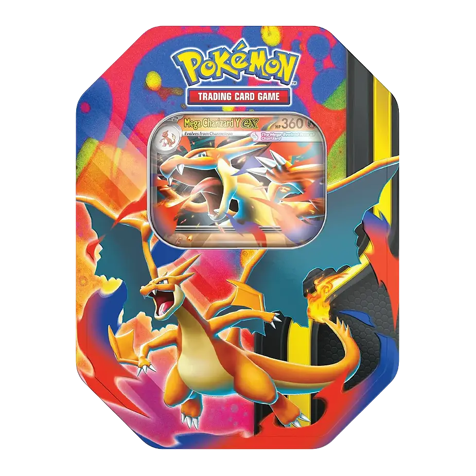 Pokémon trading card game packaging with colorful design and card inside