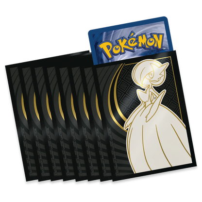 Pokémon card with a character design on a black card backer