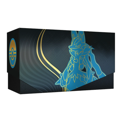 Product packaging with a stylized dragon design and a logo on a dark background