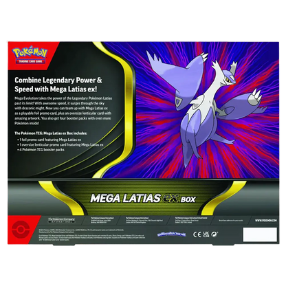 Pokémon Mega Latias ex trading card game box packaging