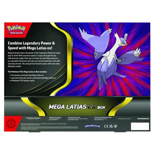 Pokémon Mega Latias ex trading card game box packaging