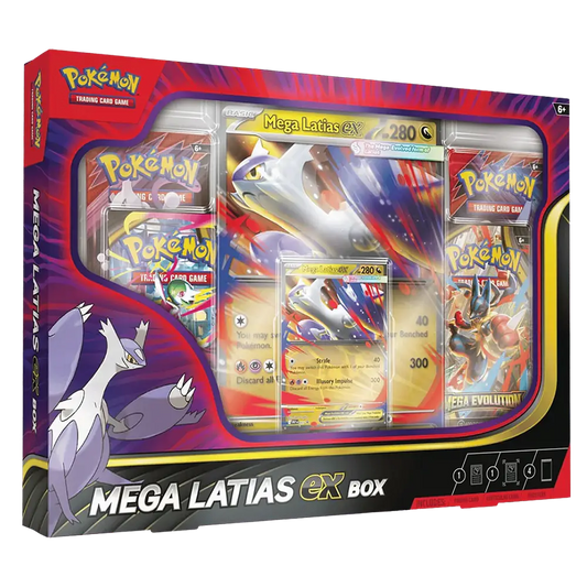 Pokémon trading card game Mega Latias ex box packaging