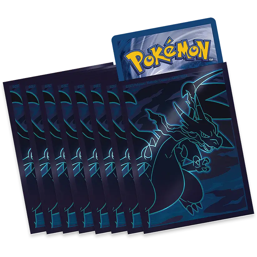 Pokémon trading card packs with Charizard illustration on a white background