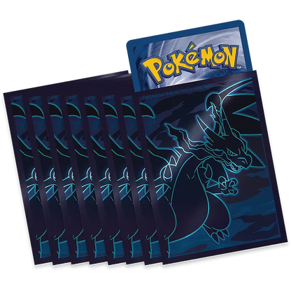 Pokémon trading card packs with Charizard illustration on a white background