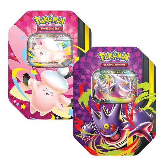 Pokémon - Mega Moonlit ex Tin – Mega Gengar ex / Mega Clefable ex