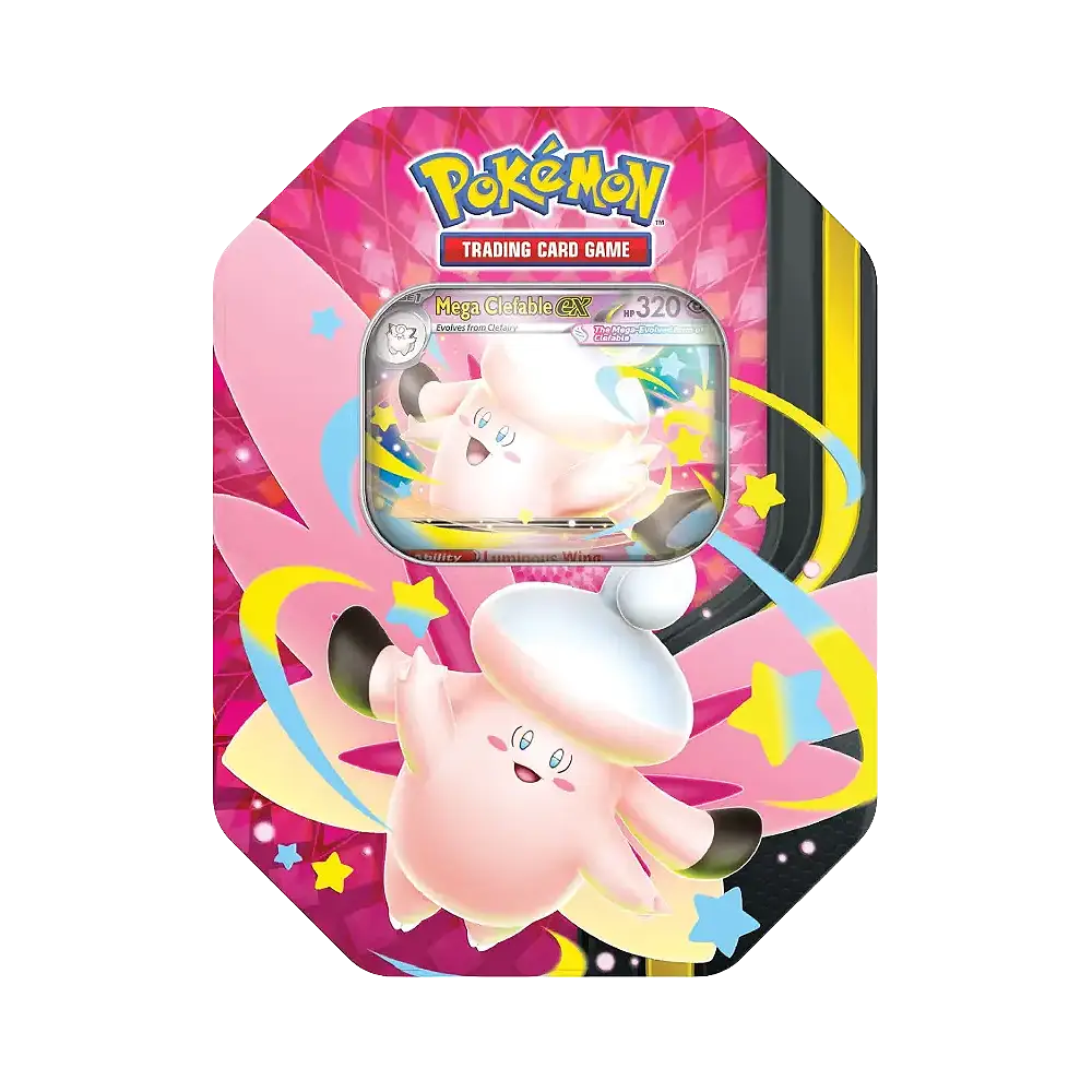 Pokémon - Mega Moonlit ex Tin – Mega Gengar ex / Mega Clefable ex