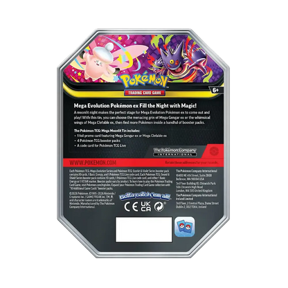 Pokémon - Mega Moonlit ex Tin – Mega Gengar ex / Mega Clefable ex