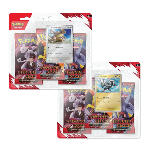 Pokémon trading card game packs with cards and packaging on a white background
