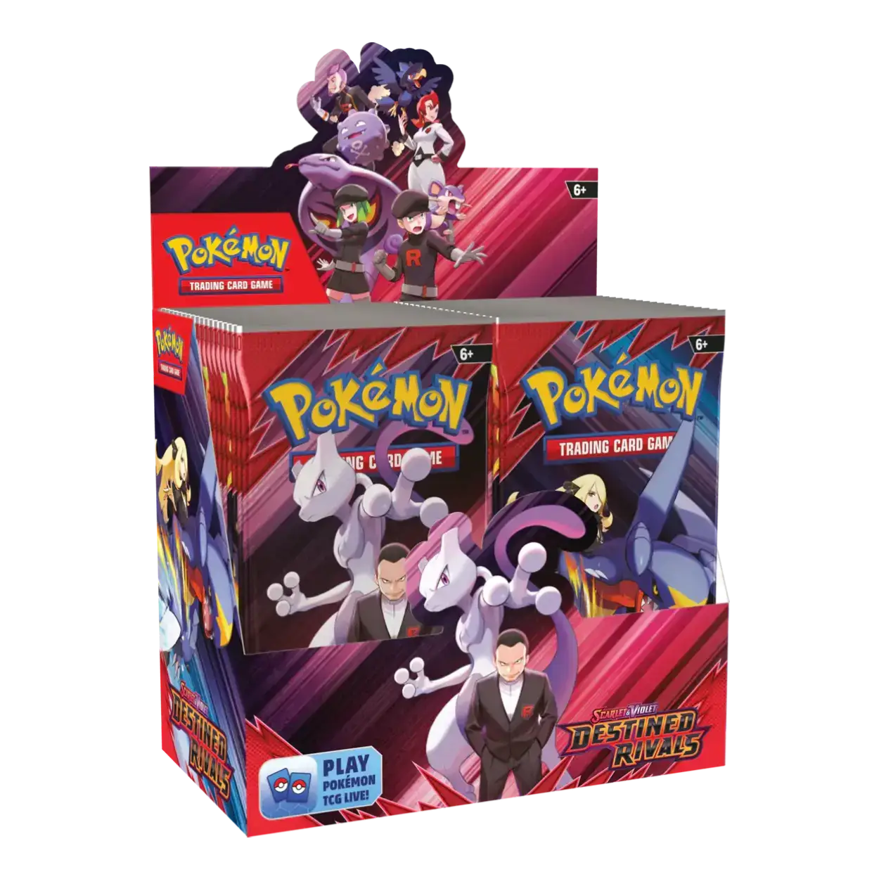 Pokémon Trading Card Game packaging with characters on a white background