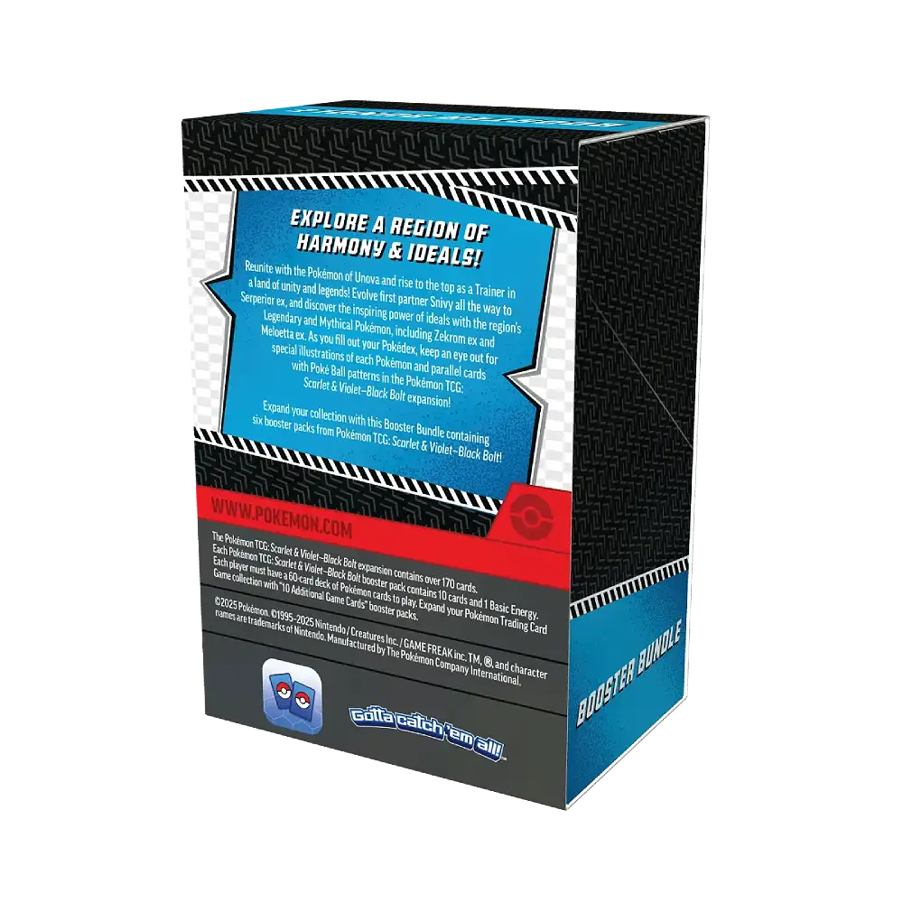 Pokémon trading card game booster bundle packaging on a white background