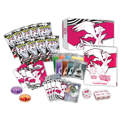 Pokémon White Fairy trading card game set with cards, box, and player's guide.
